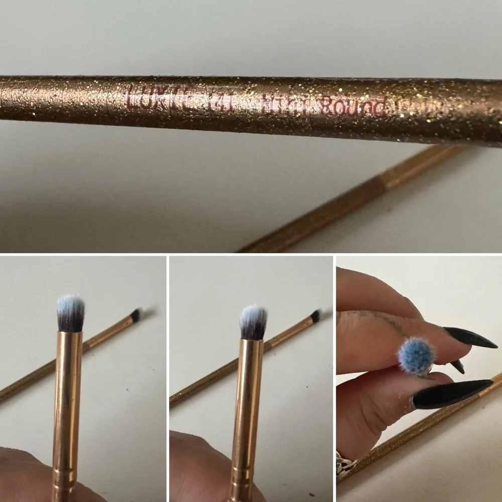 Luxie 660 Foundation Brush + 131 141 111 Eye Brush Set 4pc